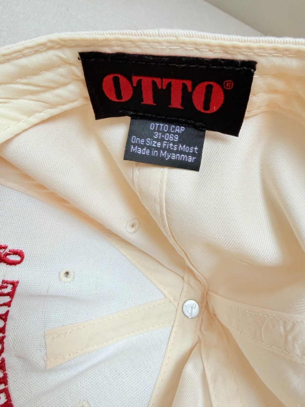 Expensive and Difficult Embroidered Red and White Trucker Hat Cap - Picture 5 of 8
